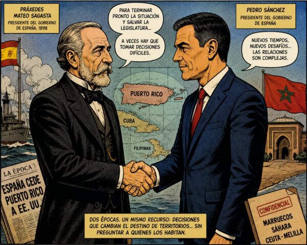 Pedro Sánchez con Sagasta