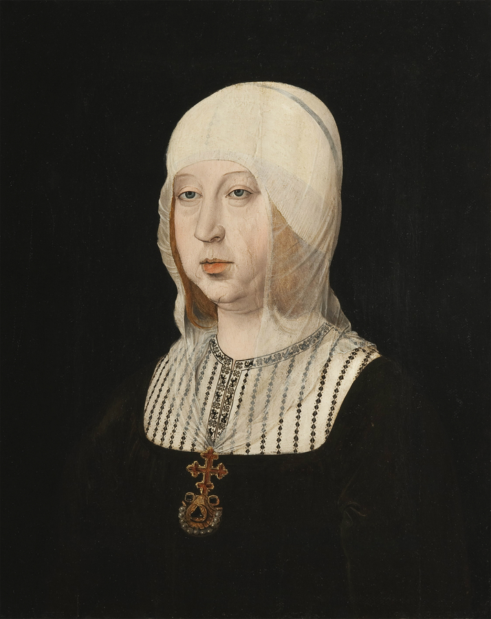 Isabel la Católica por Juan de Flandes, sirvió de inspiración para la portafa