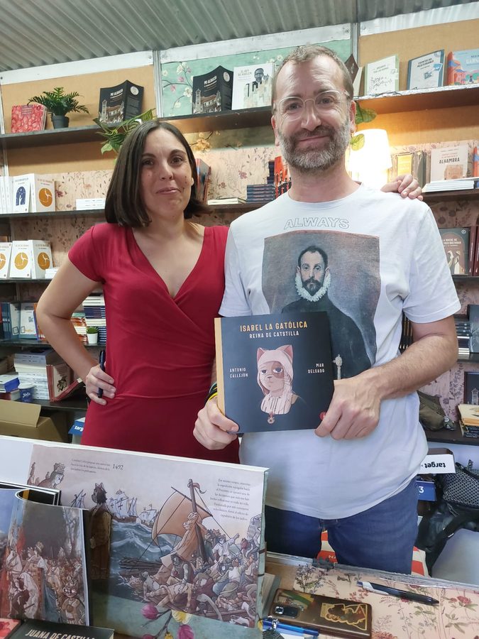 Mar Delgado y Antonio Callejón en la Feria del Libro de Granada